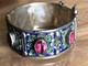 Ancient Berber Kabyle Child Bracelet Enameled Silver Crab Hallmarks