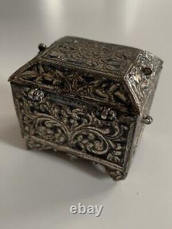 Ancient Berber Nielloed Solid Silver Box