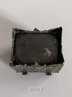 Ancient Berber Nielloed Solid Silver Box