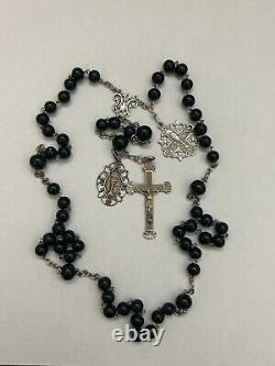 Ancient Bloodstone Rosary Silver Solid