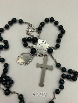 Ancient Bloodstone Rosary Silver Solid