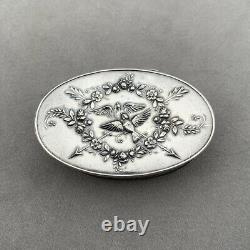 Ancient Box Silver Art Nouveau Henin And Cie Colombes XIX Pill Box