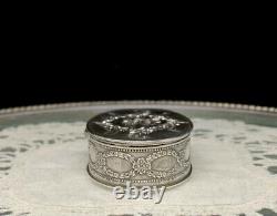 Ancient Box Silver Art Nouveau Henin And Cie Colombes XIX Pill Box