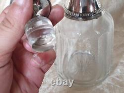 Ancient Carafe A Decanter Crystal Baccarat Mount Silver Massive
