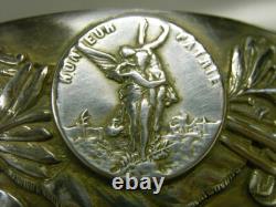 Ancient Chalice Cup Trophy Silver Shooting Wild Boar Eugène Lefebvre 1889