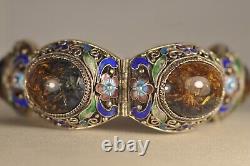 Ancient Chinese Enameled Silver Bracelet