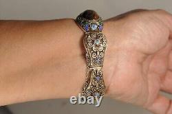 Ancient Chinese Enameled Silver Bracelet