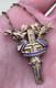 Ancient Cross Sword Necklace Ww1 Solid Silver Vermeil Becker Victory Cross Patria