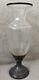 Ancient Crystal Vase Engraved With Wheel Solid Silver Mount Minerve Baccarat