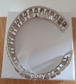 Ancient Cuff Bracelet in Solid Egyptian Silver Ankh Scarab 44g