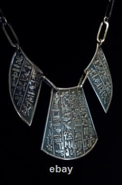 Ancient Egyptian Style Necklace in Solid Silver