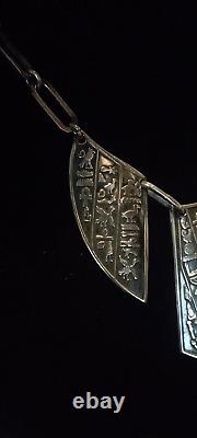 Ancient Egyptian Style Necklace in Solid Silver