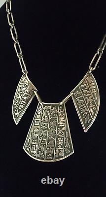 Ancient Egyptian Style Necklace in Solid Silver