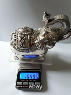 Ancient Elephant In Solid Silver 900