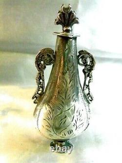 Ancient Flacon Perfum Silver Massive Ottoman Persian Islamic Oriental Perfum Silver