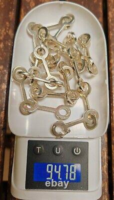 Ancient Goldsmith Silver Necklace 100g French Vintage Modernist