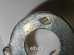 Ancient Goldsmith Silver Necklace 100g French Vintage Modernist
