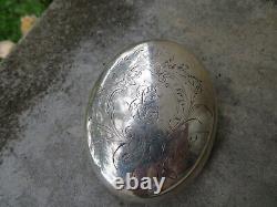 Ancient Gr Solid Silver Box Tabatière Decor Romantic (spring) 83 Gr