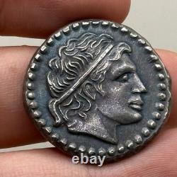 Ancient Greek Roman Solid Silver Coin in Good Condition