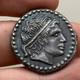 Ancient Greek Roman Solid Silver Coin In Good Condition