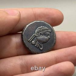 Ancient Greek Roman Solid Silver Coin in Good Condition