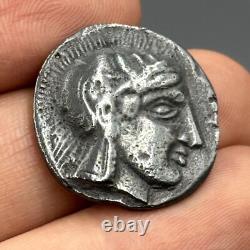 Ancient Greek coin Athena in solid silver tetradrachm circa 449-413 BC