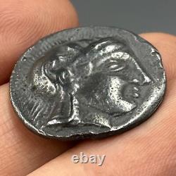 Ancient Greek coin Athena in solid silver tetradrachm circa 449-413 BC