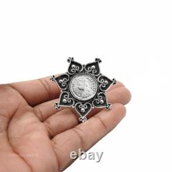 Ancient Heart Band Ring Size 9 925 Solid Silver Handmade Jewelry C94