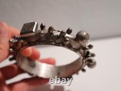 Ancient Hinged Bracelet from Nomadic Moorish or Berber Tribe MIZAM