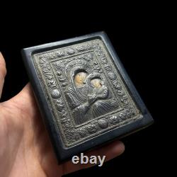 Ancient Icon in Solid Silver 950 & Russia