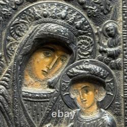 Ancient Icon in Solid Silver 950 & Russia