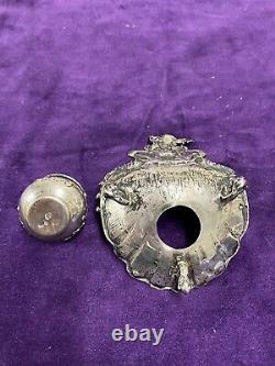 Ancient Ink-of-one Solid Silver 18th Angelot Decor And Newt Raisin Bunch Punch