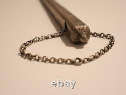 Ancient Jewish Yad Torah Reading Pointer and its Chain Judaica 19th Century
