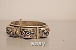 Ancient Kabyle Berber Solid Silver Cuff Bracelet