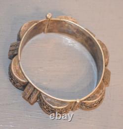 Ancient Kabyle Berber Solid Silver Cuff Bracelet