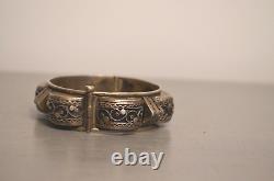 Ancient Kabyle Berber Solid Silver Cuff Bracelet