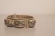 Ancient Kabyle Berber Solid Silver Cuff Bracelet Embossed