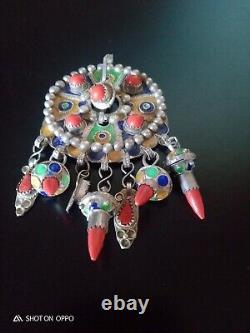 Ancient Kabyle Silver Brooch
