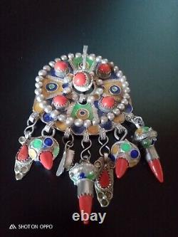 Ancient Kabyle Silver Brooch