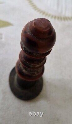 Ancient Large Solid Silver Seal Stamp with Coat of Arms 18th Century