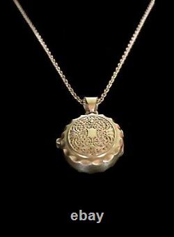 Ancient Necklace with Solid Silver Locket Photo Pendant, Crab Hallmark