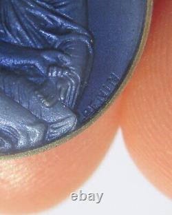 Ancient Penin Pendant Medal Virgin Christ Enamel Solid Silver Ename Charm
