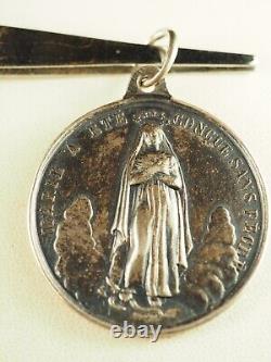 Ancient Religious Medal Solid Silver Cow Sign 3.3cm