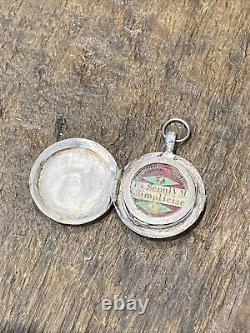 Ancient Religious Reliquary Medallion in Solid Silver Burial VM S. Simpliciae