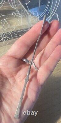 Ancient Roman Silver Spoon-shaped Probe, Solid Silver, 1st-3rd century AD