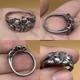 Ancient Roman Solid Silver Ring With Floral Motif, Rare Antique