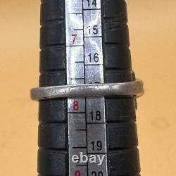 Ancient Roman solid silver ring with floral motif, rare antique