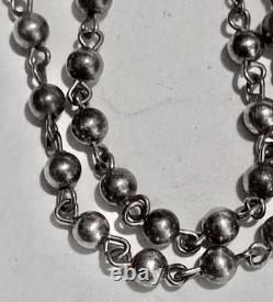Ancient Rosary 40 cm entirely in solid silver 19 grams