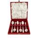 Ancient Set Of 6 Danish Solid Silver Sculpted Coffee Spoons, I
