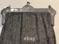 Ancient Silver 19th Century Ball Bag Chainmail (135-3/A154)